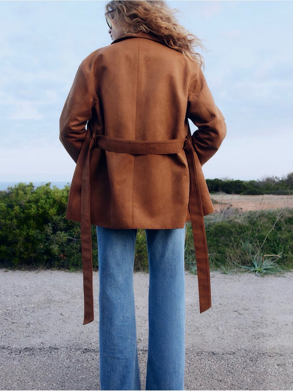 H&M Belted Faux Suede Jacket - Picture 3 of 4